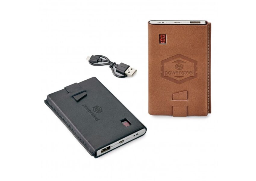 Spector & Co. - Banque de puissance 4000 mah dans une pochette en cuir T9939