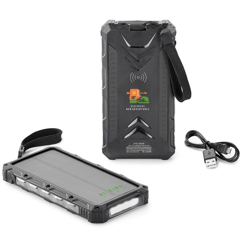 Spector & Co. - BANQUE DE PUISSANCE À ÉNERGIE SOLAIRE SANS FIL AVEC 12 000 mAh T1037