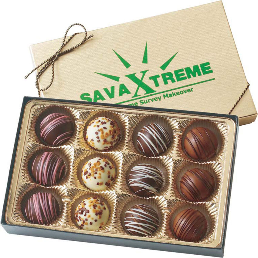 NC custom - Boîte cadeau de 12 délicieuses truffes BT12