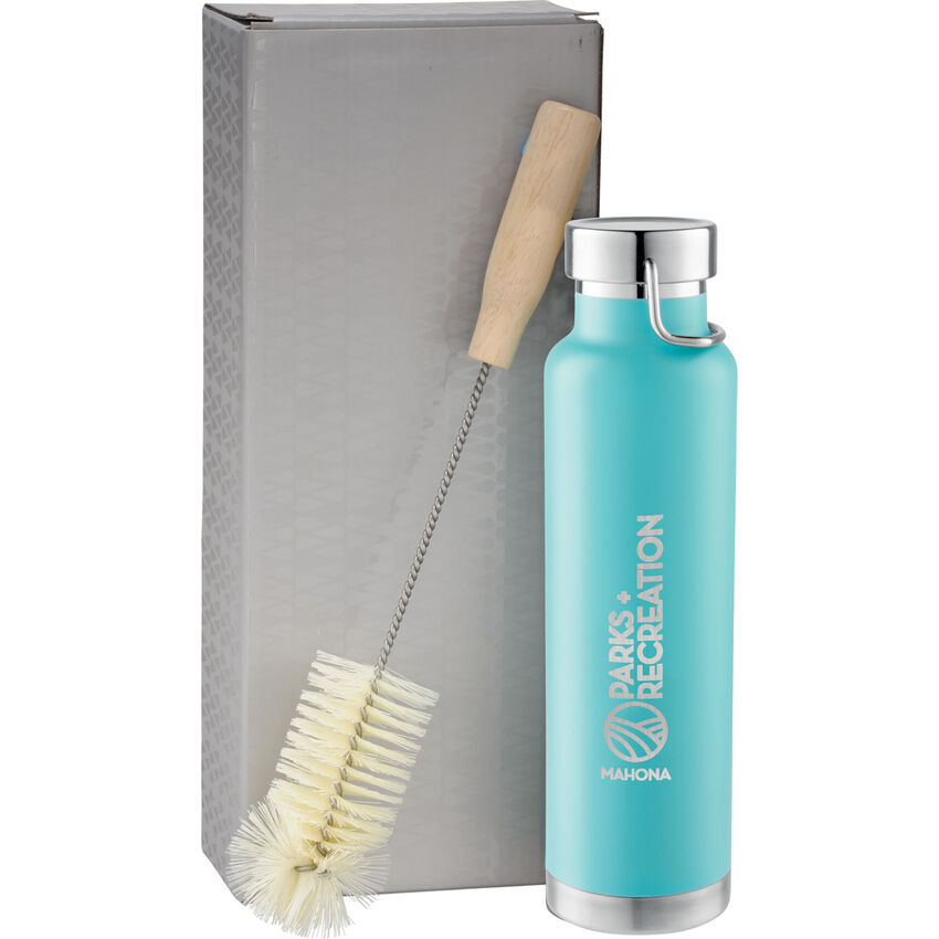 Leeds - Bouteille en acier inoxydable avec brosse 1626-21