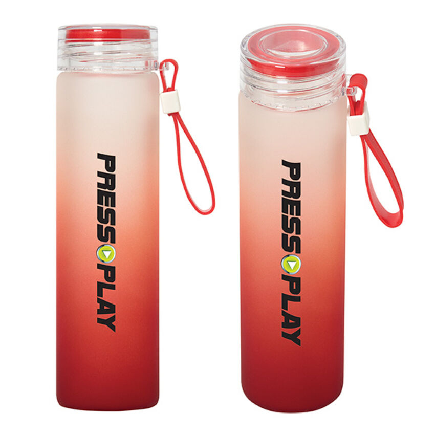 Debco - Bouteille en verre 450 ml avec poignée de transport en silicone WB9271