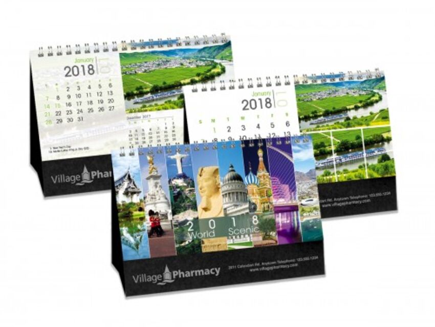 pca - Calendrier de bureau, double vue PCA3450 3460 3775