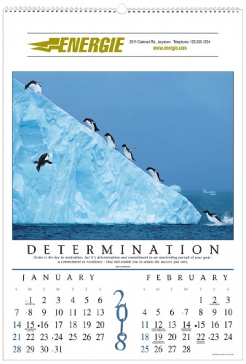 pca - Calendrier grand format avec spirale PCA5154