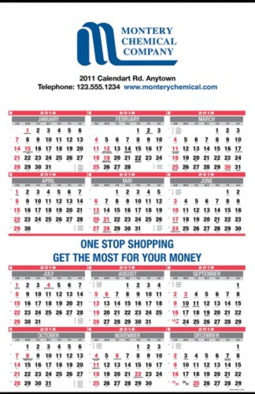 pca - Calendrier mural 12 mois PCA5650