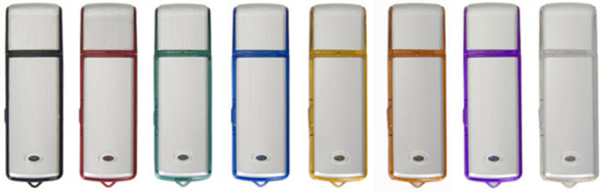 USB Promotion - Clé USB - métal et plastique translucide -8F