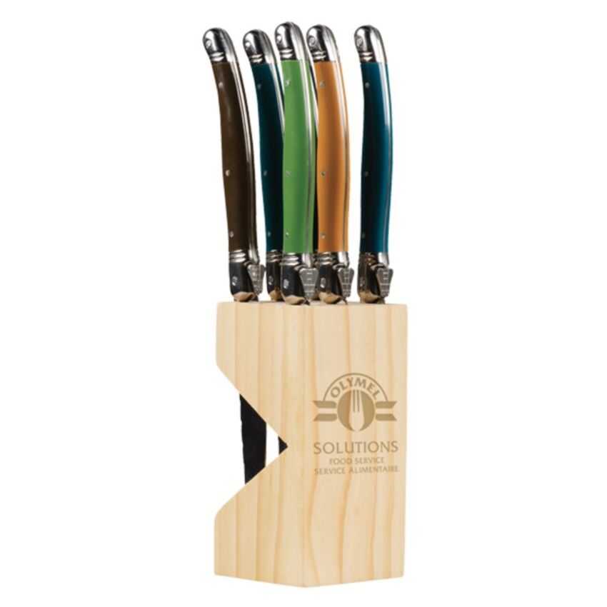 Bursel - Ensemble de 6 couteaux à steak avec manche de couleur 1822