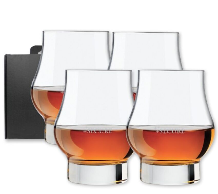 DezineCorp - Ensemble de quatre verres à whiskey G0598CL-4BK DezineCorp - Ensemble de quatre verres à whiskey G0598CL-4BK