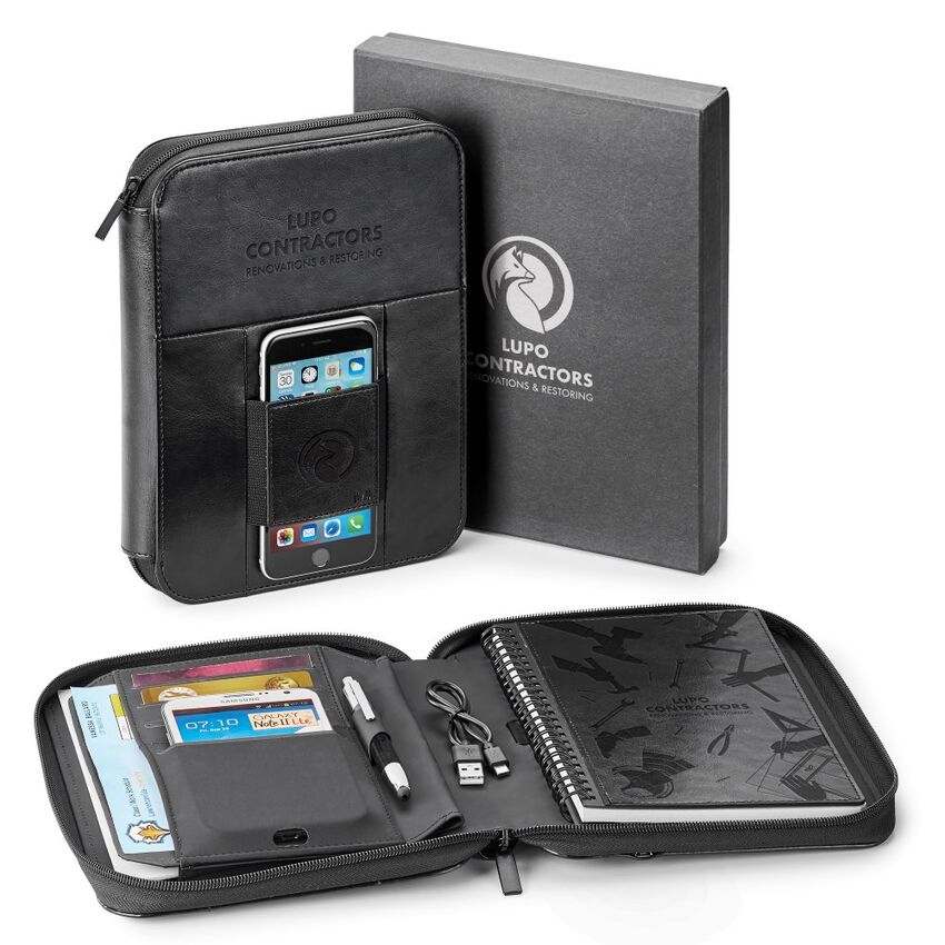 Spector & Co. - JOURNAL A5 ZIPPÉ/BANQUE DE PUISSANCE SANS FIL T127