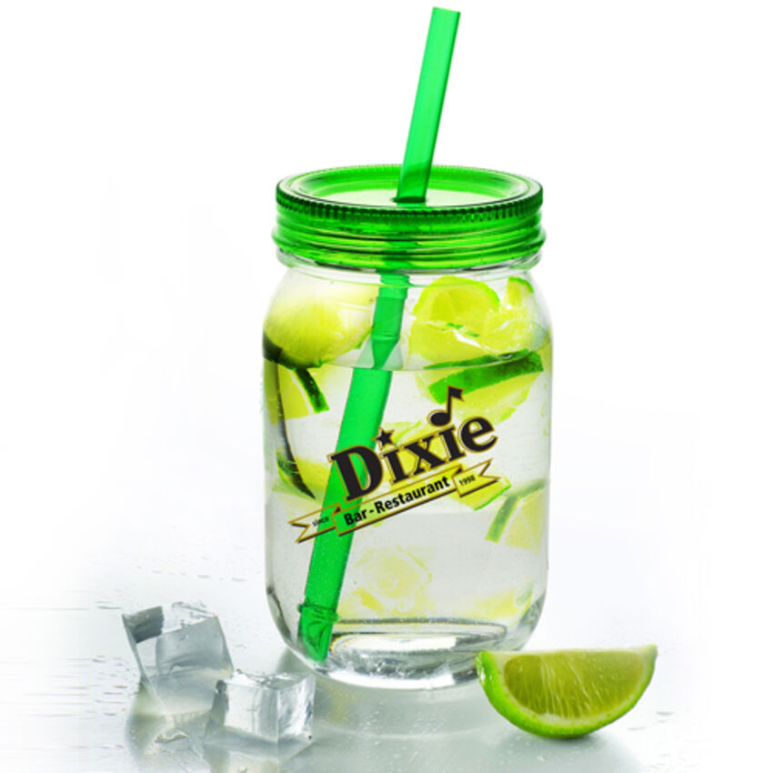 adnart - Pot mason avec couvercle et paille MJ01 adnart - Pot mason avec couvercle et paille MJ01