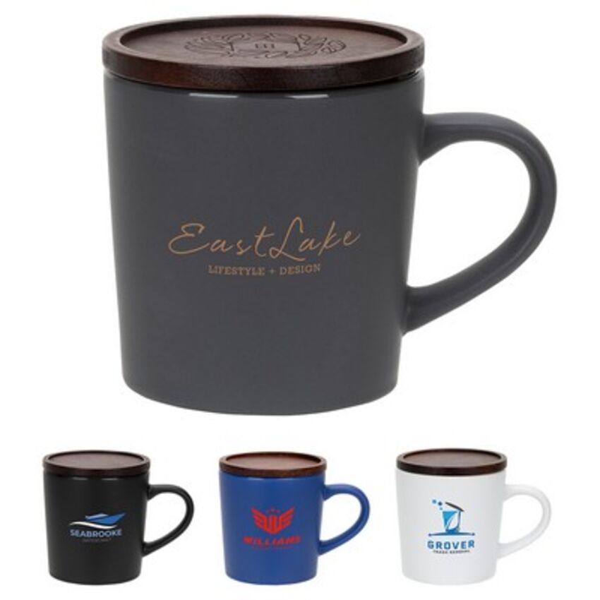 ariel - Tasse en céramique avec couvercle en bois DWA-CC25 ariel - Tasse en céramique avec couvercle en bois DWA-CC25