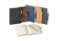 Combiné de journal avec couverture souple/Stylo en bambou