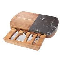 Ensemble planche et couteaux à fromage