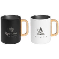 Tasse double paroi avec poignée en bambou