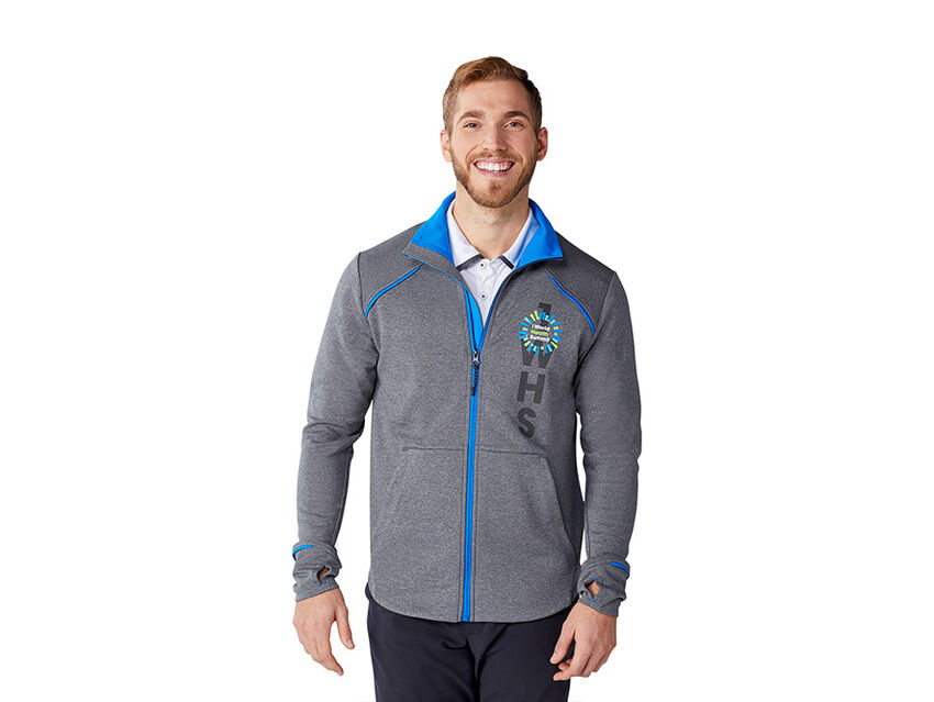 Trimark - Veste en tricot avec fermeture éclair contraste 18137